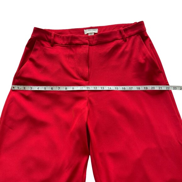 Women's Wide Leg Pants Red Size 14 from H&M. High Waisted - Picture 11 of 13